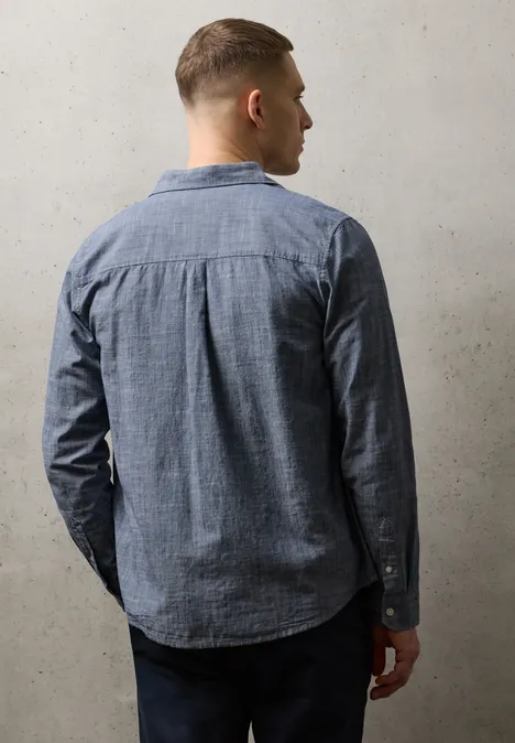 Chambray Hemd dark ink blue