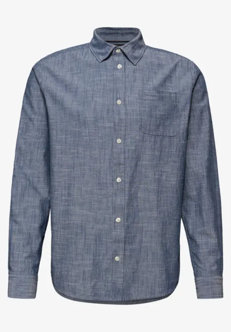 Chambray Hemd dark ink blue