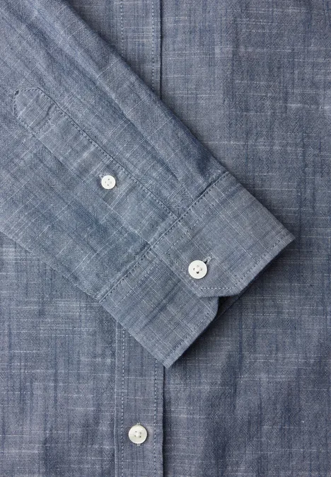 Chambray Hemd dark ink blue
