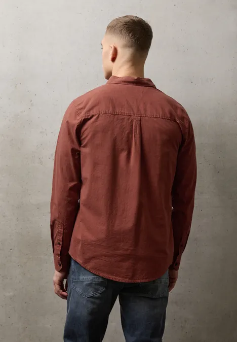 Tweekleurig overhemd dull coral