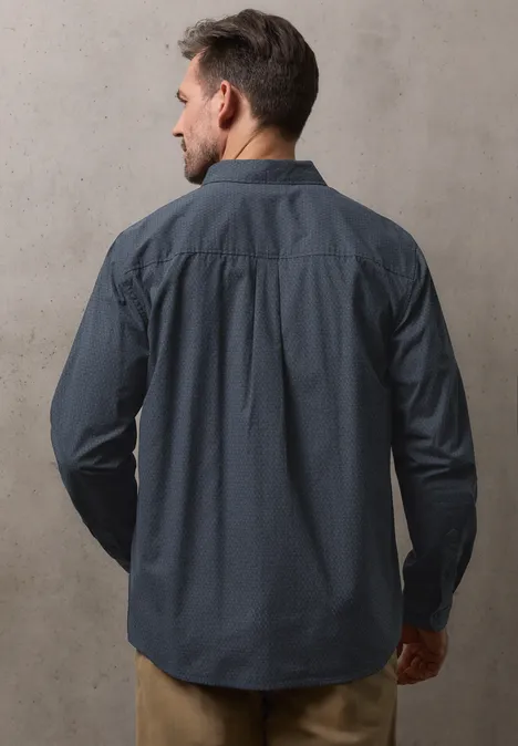 Popeline Hemd dark ink blue