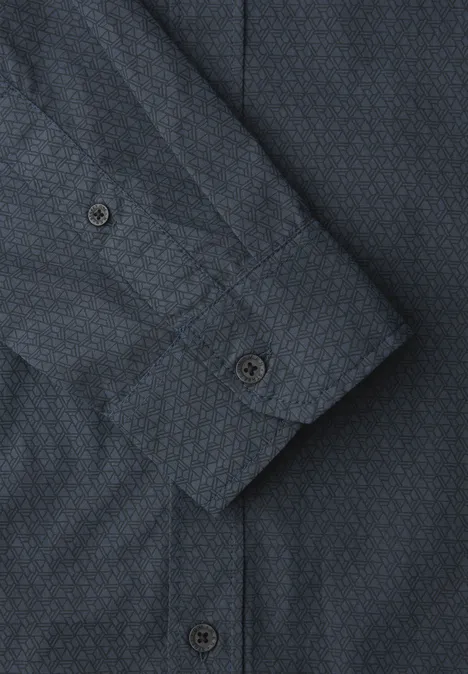 Popeline Hemd dark ink blue
