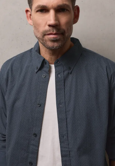 Popeline Hemd dark ink blue