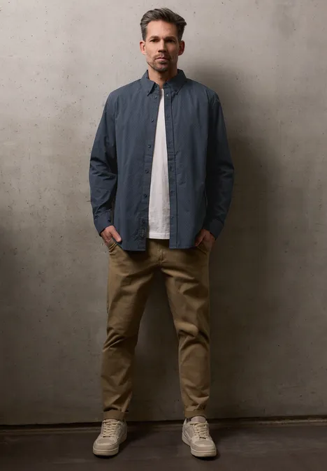 Popeline Hemd dark ink blue