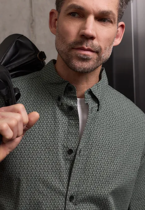 Popeline Hemd dusty mint