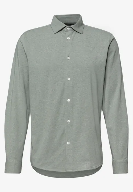 Langarm Hemd  im Melange-Look dusty mint