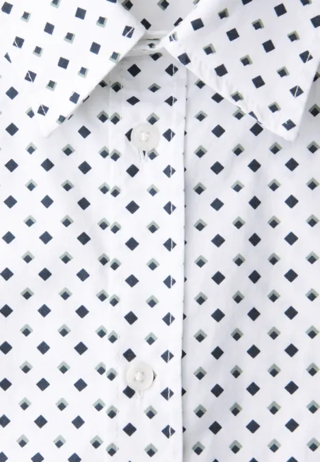 Chemise à manches longues en popeline bright white