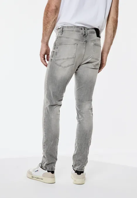 Graue Slim Fit Jeans mid grey wash