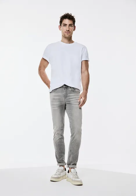 Graue Slim Fit Jeans mid grey wash