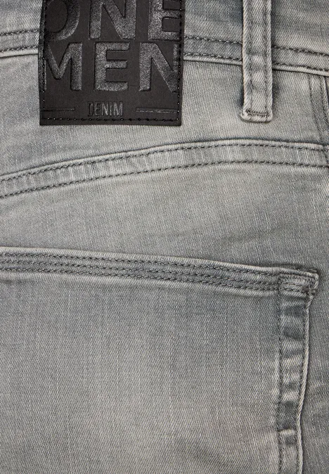 Graue Slim Fit Jeans mid grey wash
