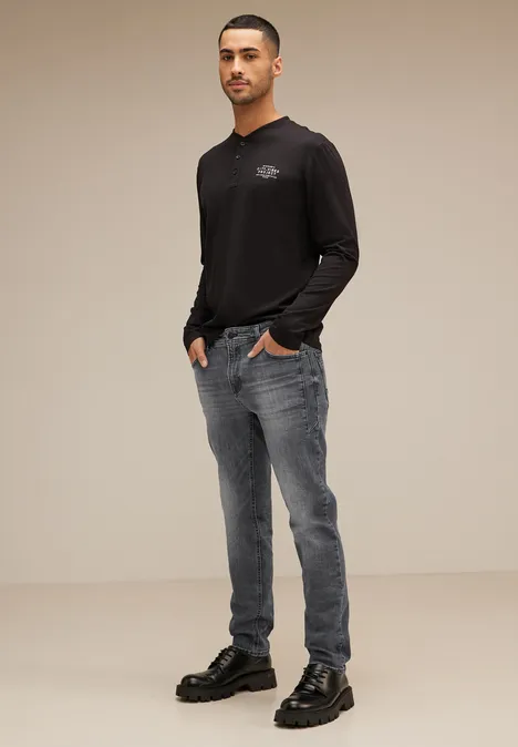 Graue Regular Fit Jeans mid grey wash