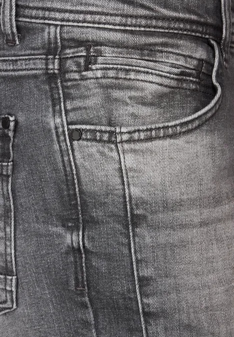 Graue Regular Fit Jeans mid grey wash