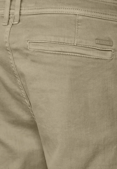 Pantalon coupe droite casual beige