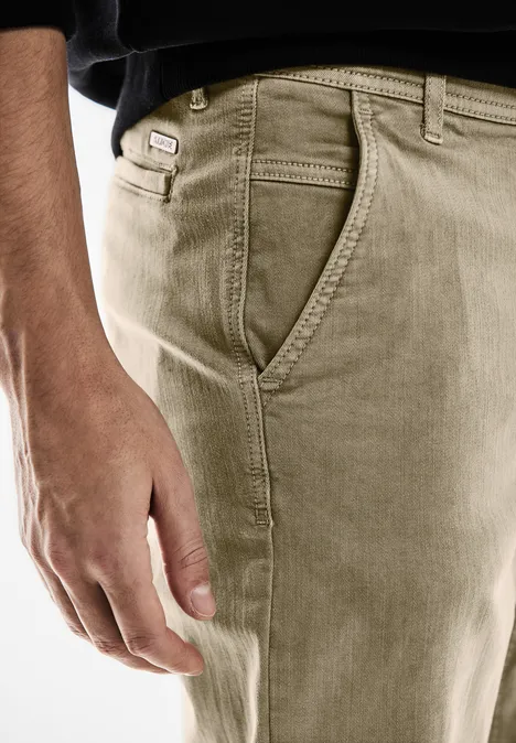 Pantalon coupe droite casual beige