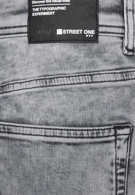 Jean coupe skinny light grey random wash
