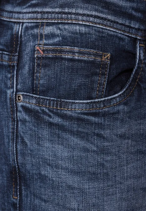 Skinny Fit Jeans indigo blue random wash