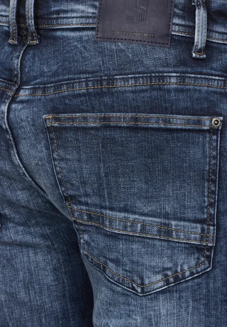 Skinny Fit Jeans indigo blue random wash