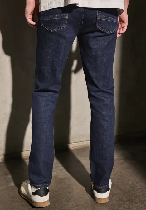 Slim fit jeans dark blue rinsed wash