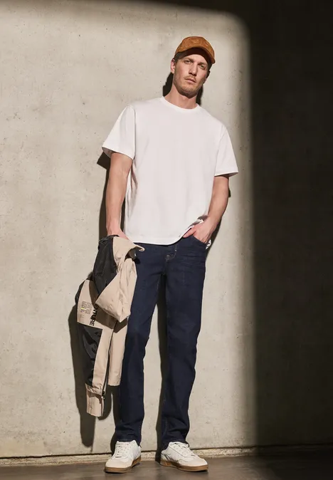 Slim fit jeans dark blue rinsed wash