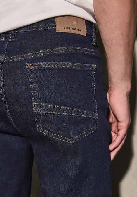 Slim fit jeans dark blue rinsed wash
