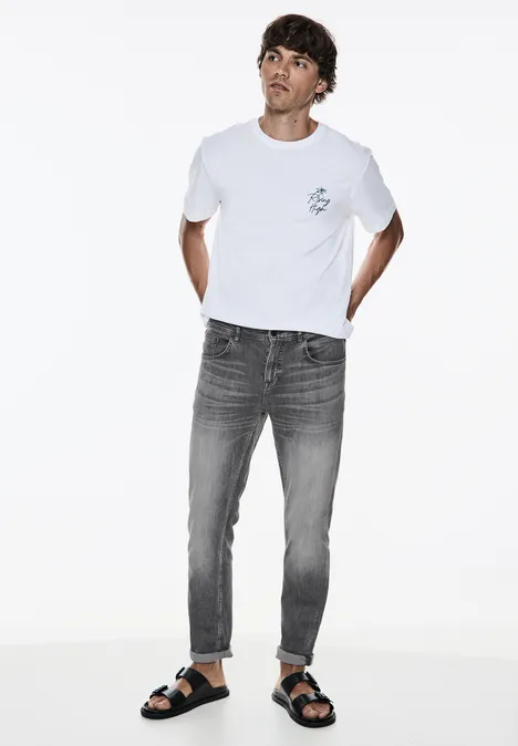 Graue Regular Fit Jeans mid grey wash