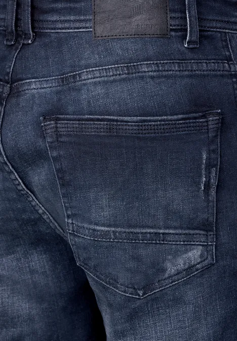 Slim Fit Jeans dark blue random wash