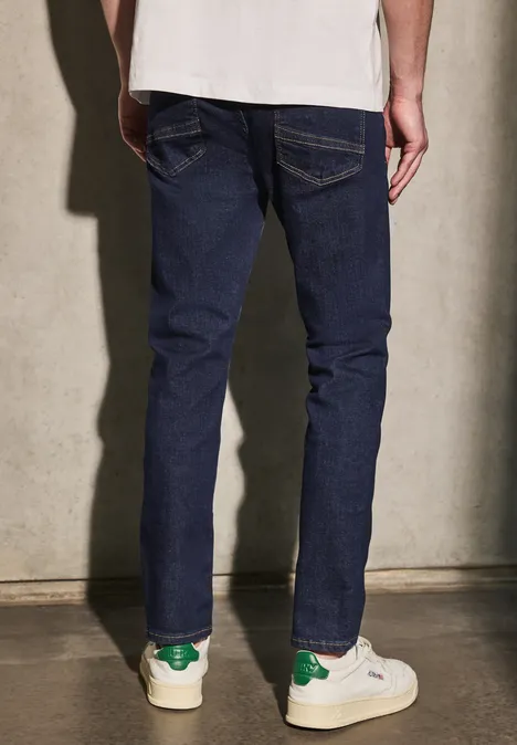 Regular Fit Jeans dark blue rinsed wash