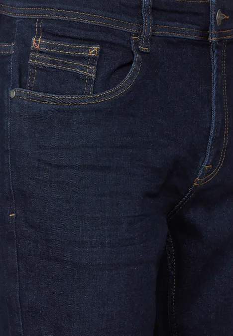 Regular Fit Jeans dark blue rinsed wash
