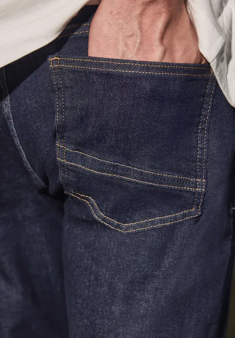 Regular Fit Jeans dark blue rinsed wash