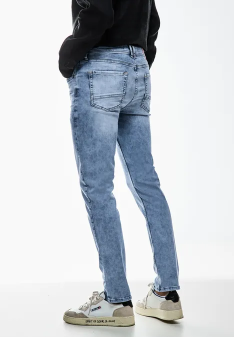 Slim Fit bleached Jeans light blue wash