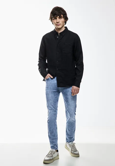 Slim Fit bleached Jeans light blue wash