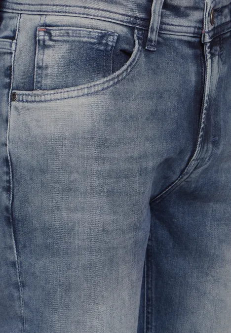 Skinny Fit Jeans dark blue random wash