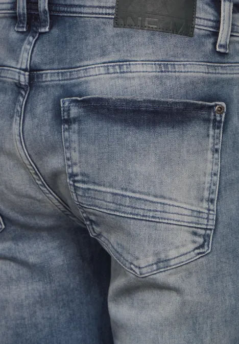 Skinny Fit Jeans dark blue random wash