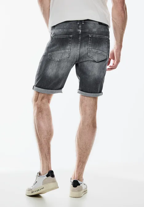 Spodenki z elastycznego jeansu mid grey wash
