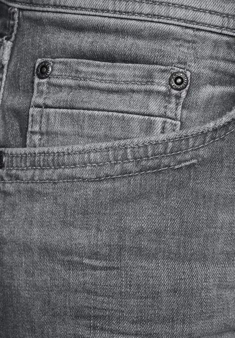Spodenki z elastycznego jeansu mid grey wash