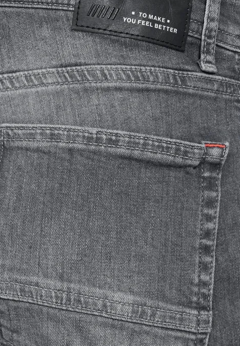 Spodenki z elastycznego jeansu mid grey wash