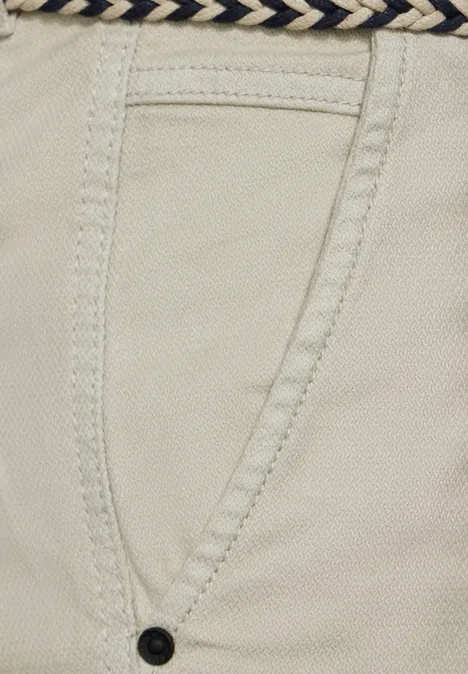 Chino Shorts mit Gürtel light sand beige