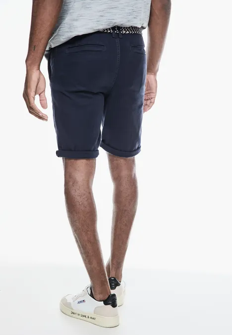Chino Shorts mit Gürtel dark maritime blue