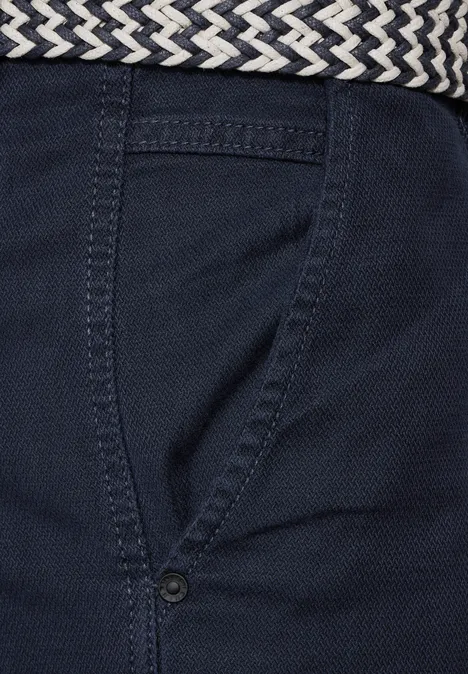 Chino Shorts mit Gürtel dark maritime blue