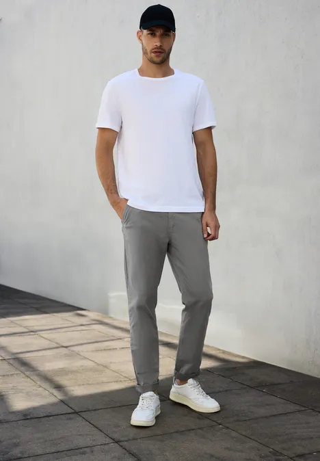 Klassieke chino steel grey