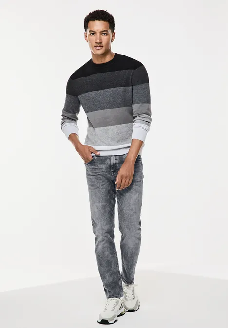 Jeansy o kroju Regular Fit light grey random wash
