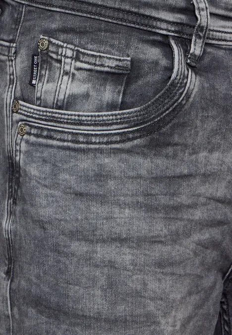 Jeansy o kroju Regular Fit light grey random wash