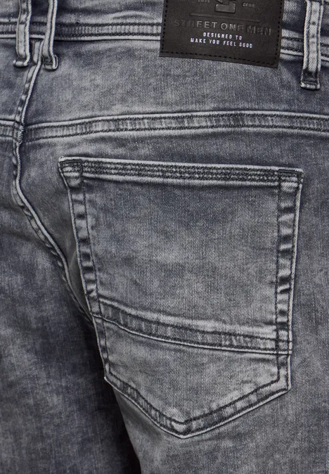 Jeansy o kroju Regular Fit light grey random wash