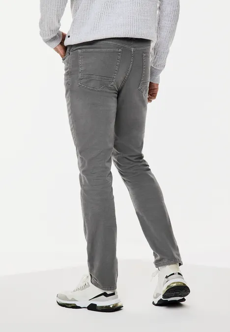 Gestructureerde broek steel grey