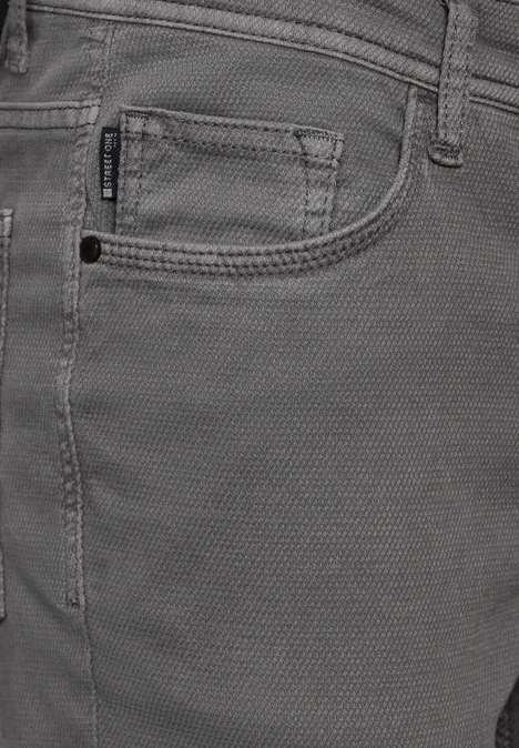 Gestructureerde broek steel grey