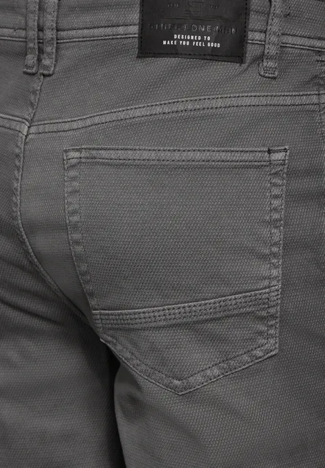 Gestructureerde broek steel grey