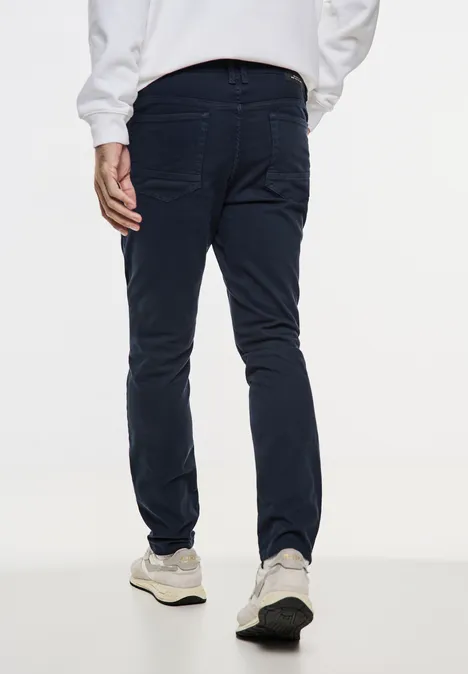Gestructureerde broek night blue