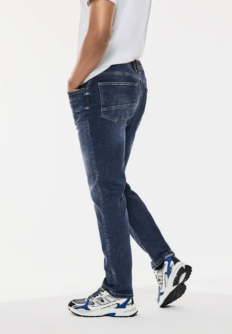 Jeansy o kroju Regular Fit indigo blue wash