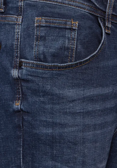 Jeansy o kroju Regular Fit indigo blue wash