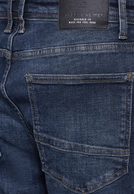 Jeansy o kroju Regular Fit indigo blue wash